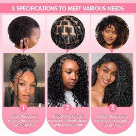 CanaryFly installed crochet hair on model displaying natural-looking curls