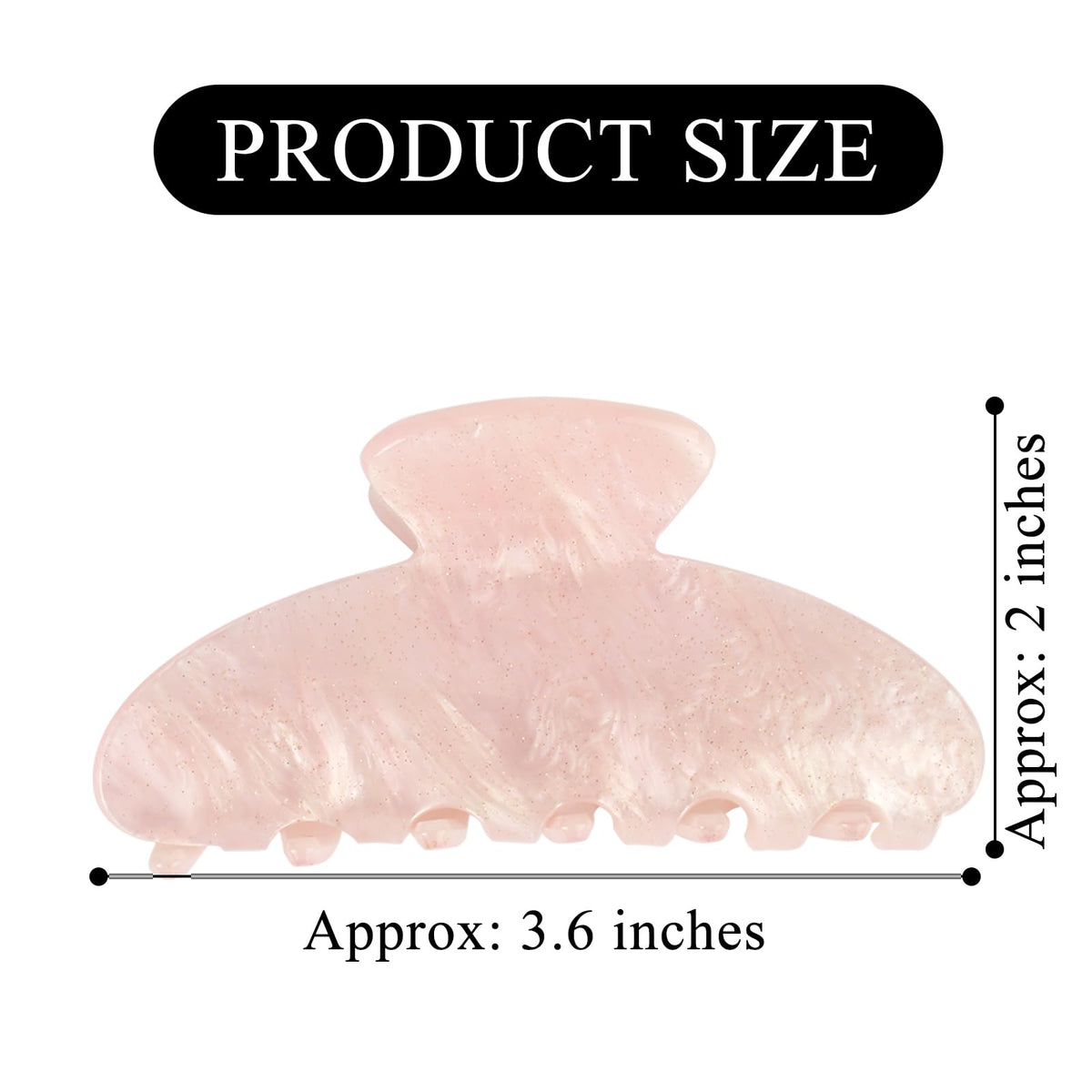 Canitor clip securing thick ponytail showing strong grip benefit
