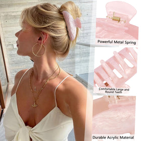 Canitor clip worn in a half-up hairstyle adding polished style