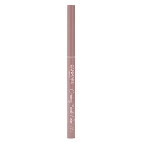 CANMAKE front packaging of Creamy Touch Liner Cappuccino Pink showing compact twist-up pen and label benefit precise color
