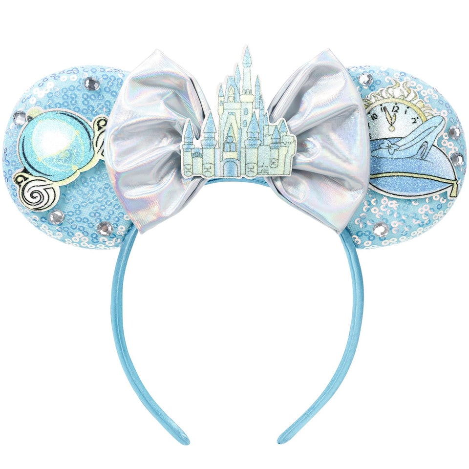 CANMIL front view showing castle themed headband and sparkling finish