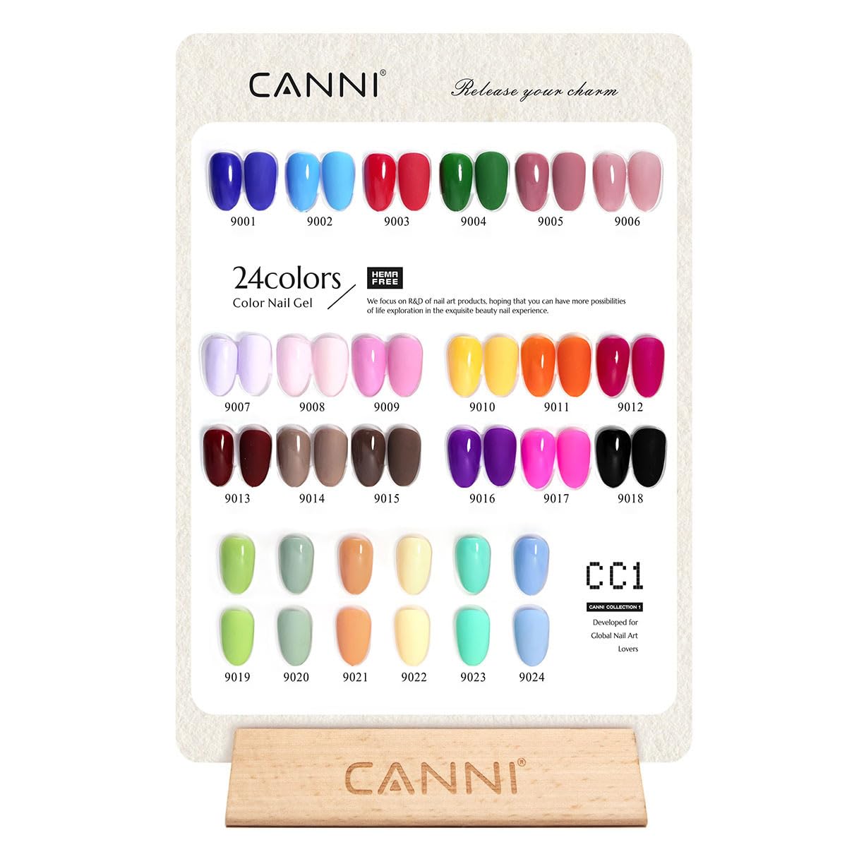 CANNI color bottles closeup for quick shade selection benefit