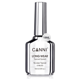 CANNI front packaging showing 18ml top coat with clear shine benefit