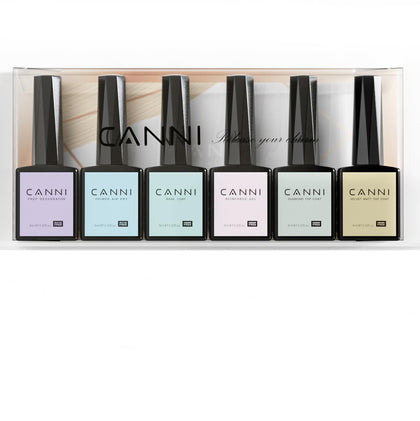 CANNI front packaging showing all six 9ml bottles and neat layout for easy selection