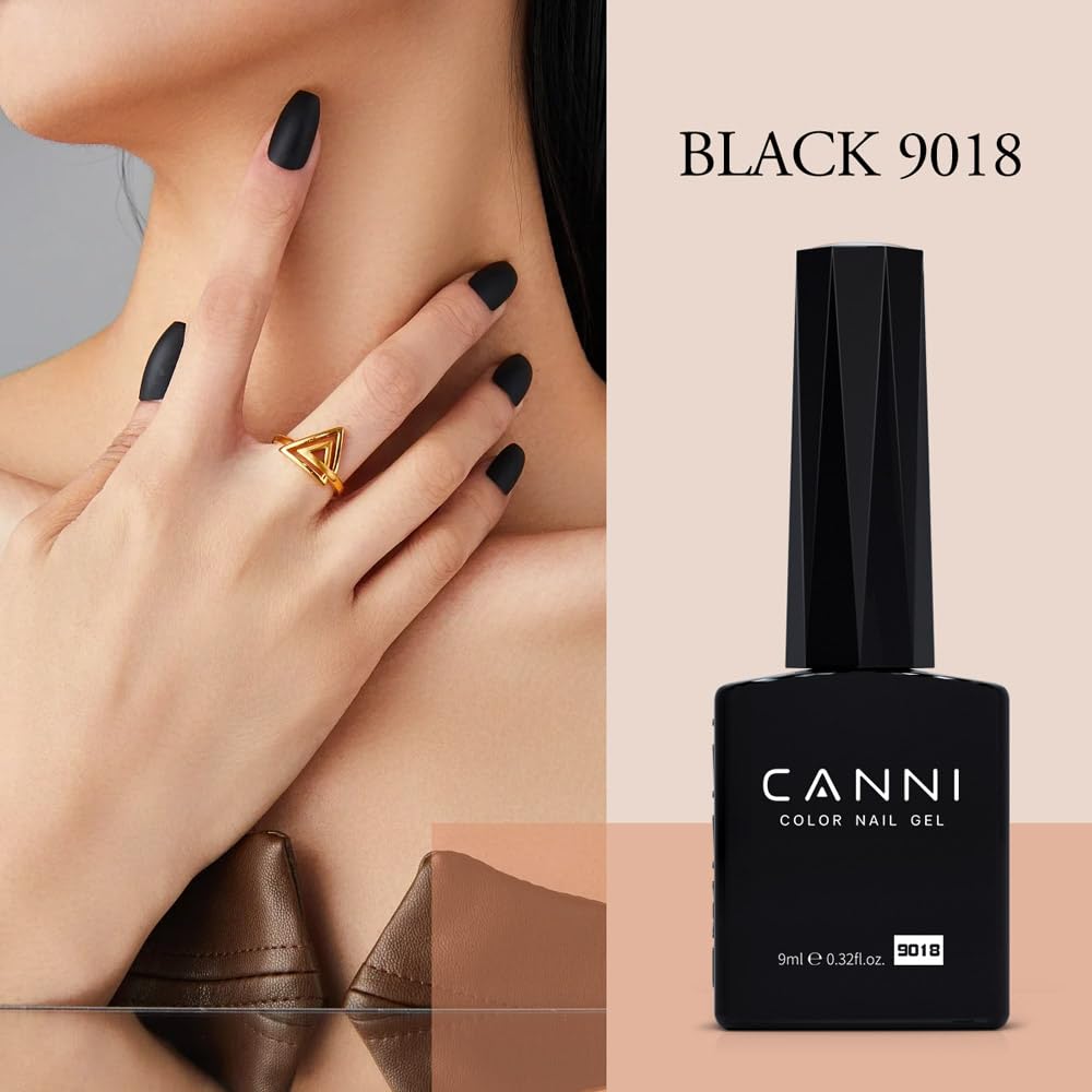 CANNI gel polish applied on natural nails delivering glossy salon finish