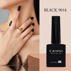 CANNI gel polish applied on natural nails delivering glossy salon finish