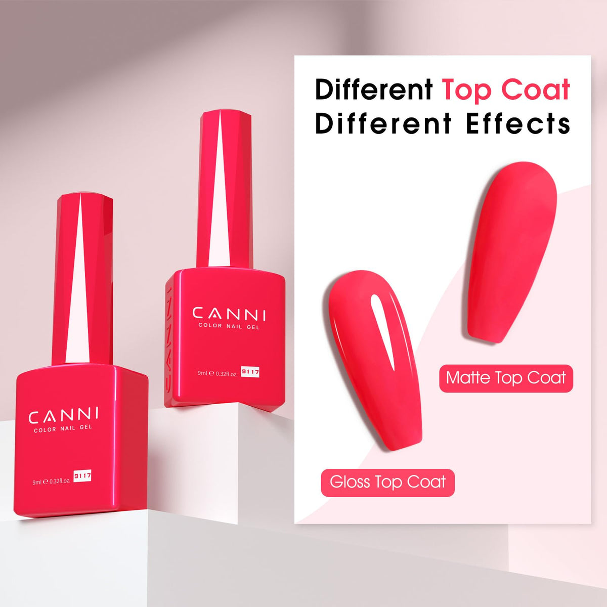 CANNI label and ingredients panel emphasizing HEMA-free, low-odor formula