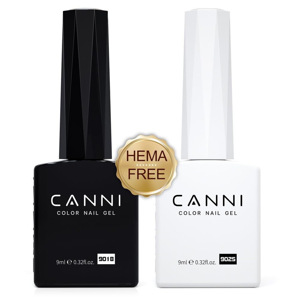 CANNI label close-up emphasizing hema-free formula for gentler wear