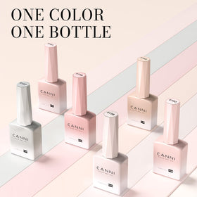 CANNI bottles on salon tray with LED lamp, implies professional compatibility