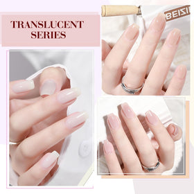 CANNI gel texture drop on surface, highlights glossy jelly translucency