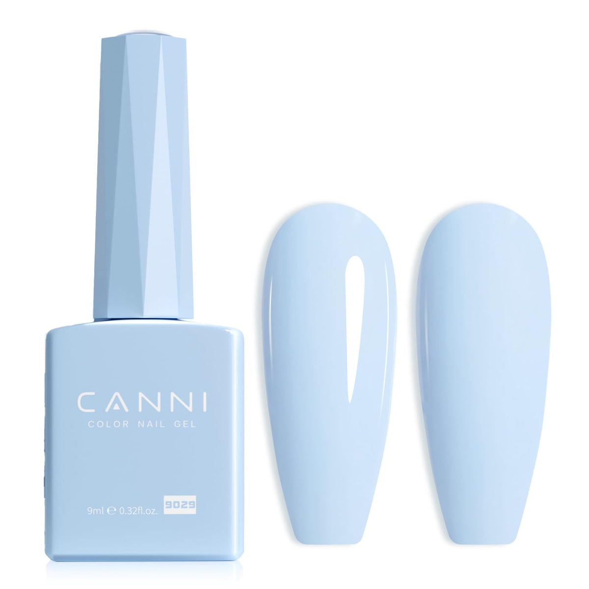 CANNI front bottle showing true pastel blue shade and easy selection