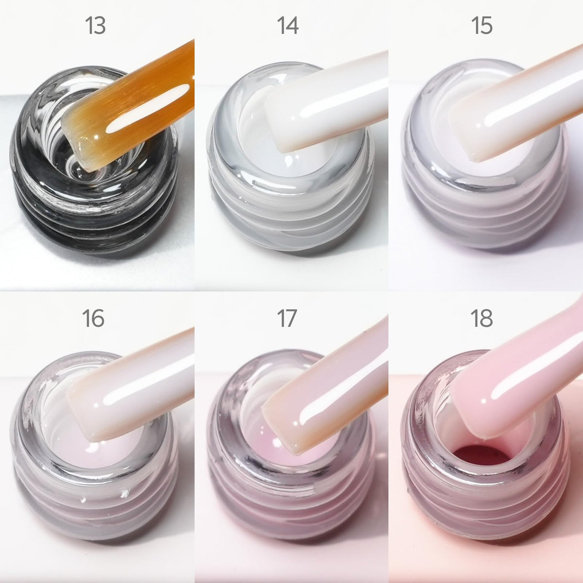 CANNI milky white swatch on nail tip for clean French tips