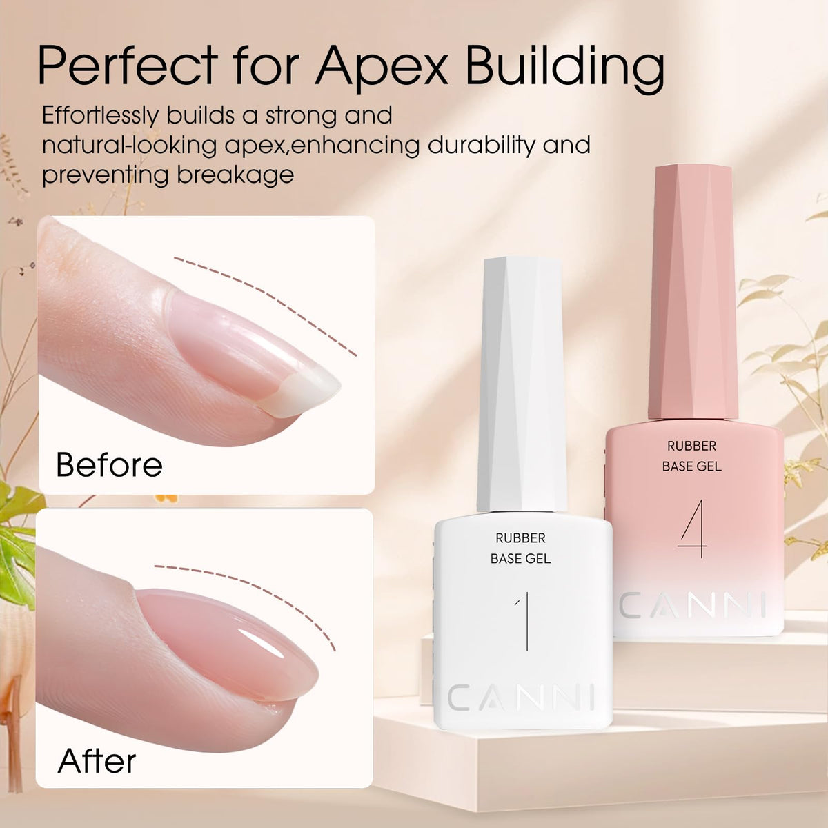CANNI nails under LED cure demonstrating quick curing and durable finish