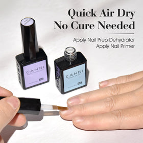 CANNI applied by a nail technician demonstrating improved adhesion benefits
