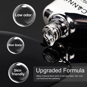 CANNI close-up of clear gel texture highlighting durable glossy finish