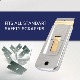 CANOPUS single‑edge blade installed in a utility handle demonstrating ready use