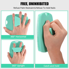 canroom scrubber held in hand to show scale and travel-friendly convenience
