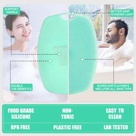 canroom scrubber in shower with soap highlighting daily cleansing and circulation boost