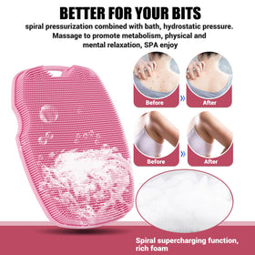 canroom silicone scrubber during boil clean demonstration showing hygienic benefit