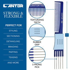 Cantor stainless-steel five-prong pick close-up offering precise lift and control