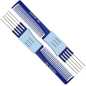 Cantor navy comb front view showing shape and durable build for reliable styling