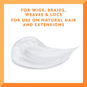 Cantu being applied to braid providing long-lasting hold and neat finish
