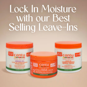 Cantu jar on bathroom shelf evoking daily routine hydration benefits