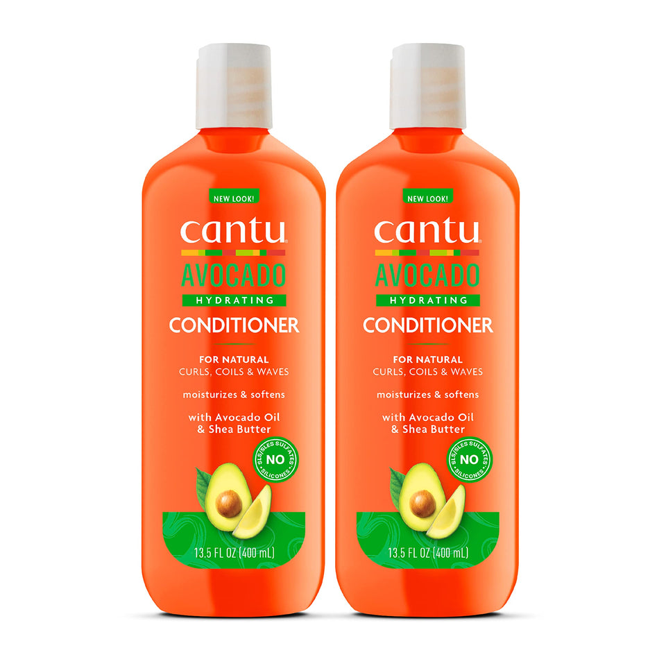 Cantu front packaging showing label and two-pack, promotes hydration