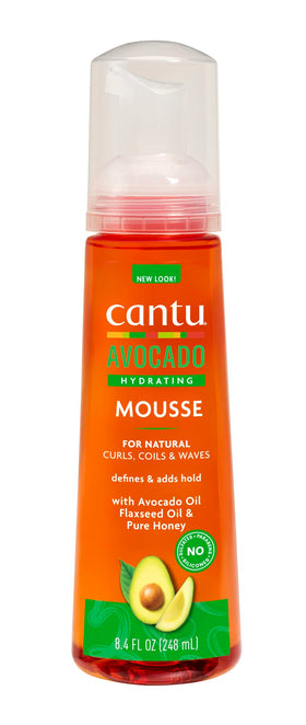 Cantu avocado hydrating mousse front packaging showing product label and size