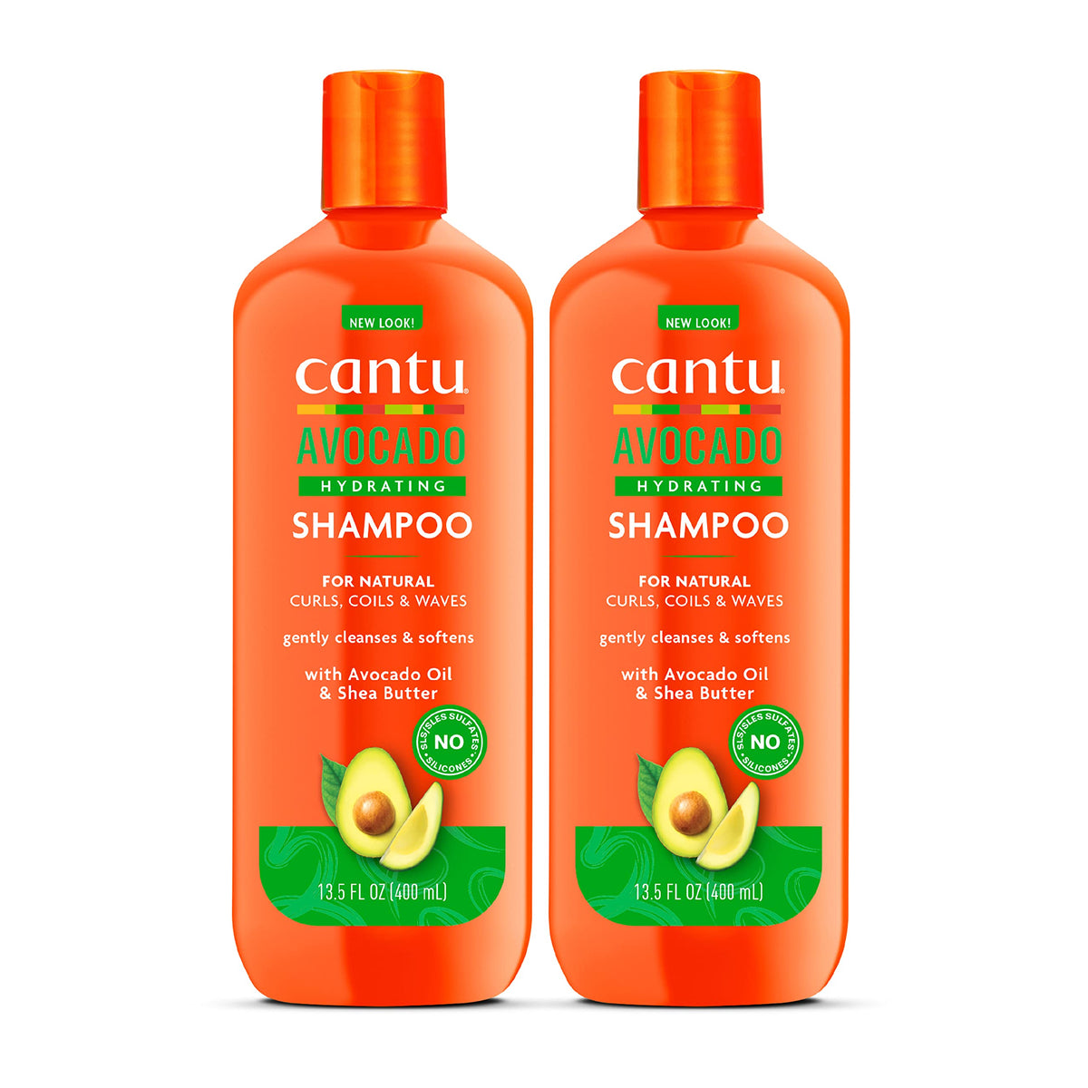 Cantu shampoo front packaging showing bottle and product name for clear identification