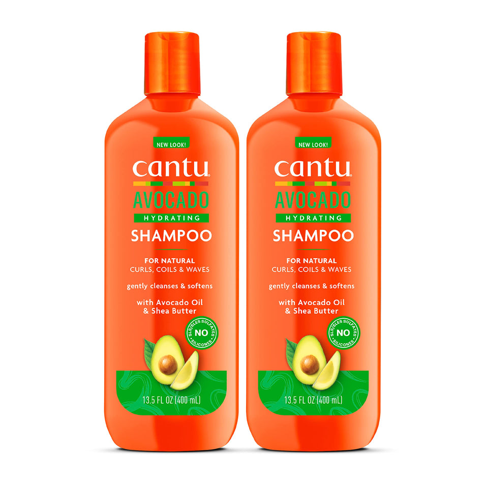 Cantu shampoo front packaging showing bottle and product name for clear identification