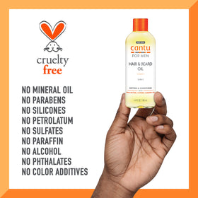 Cantu label and ingredients panel showing product transparency and origin
