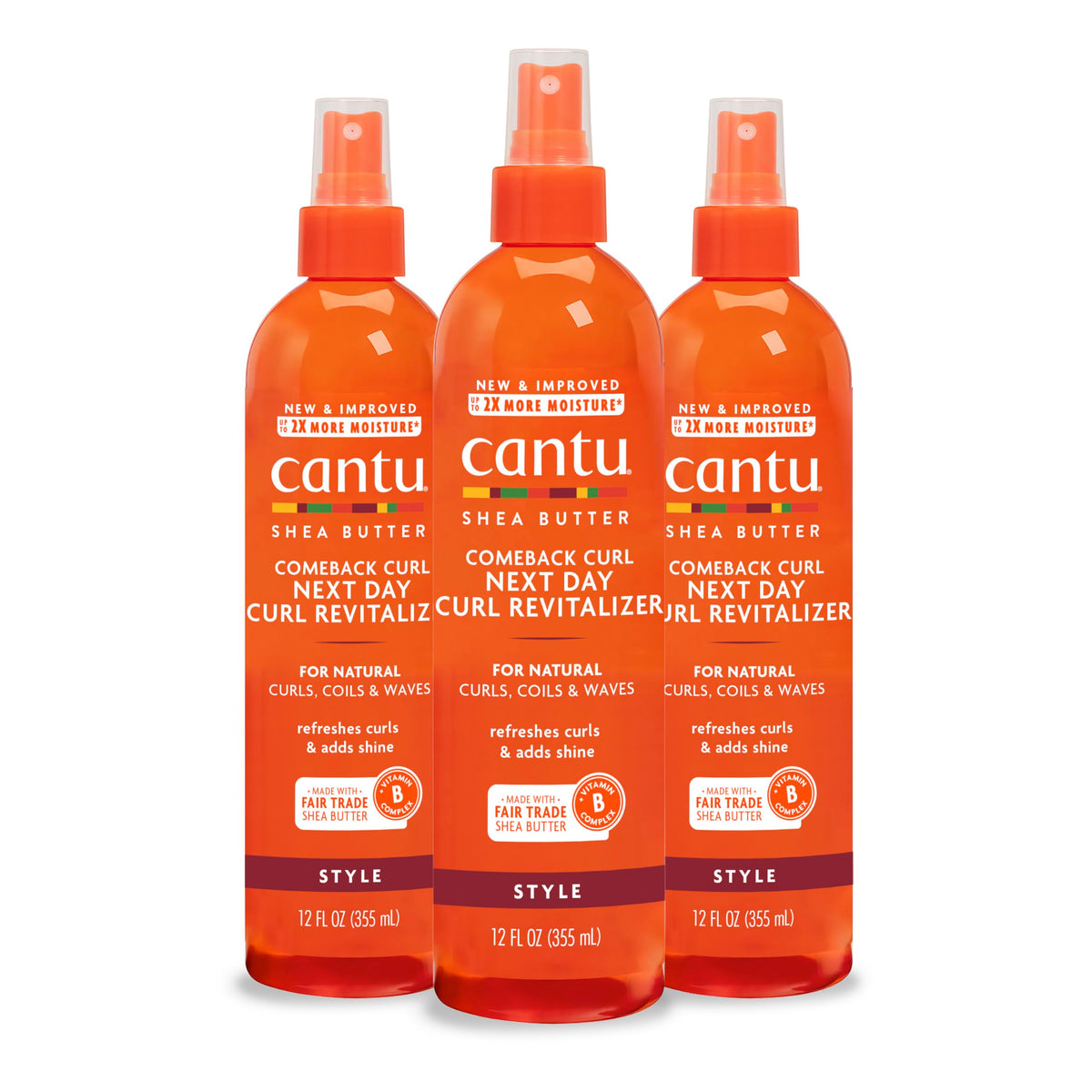 Cantu bottle front packaging showing product and benefits
