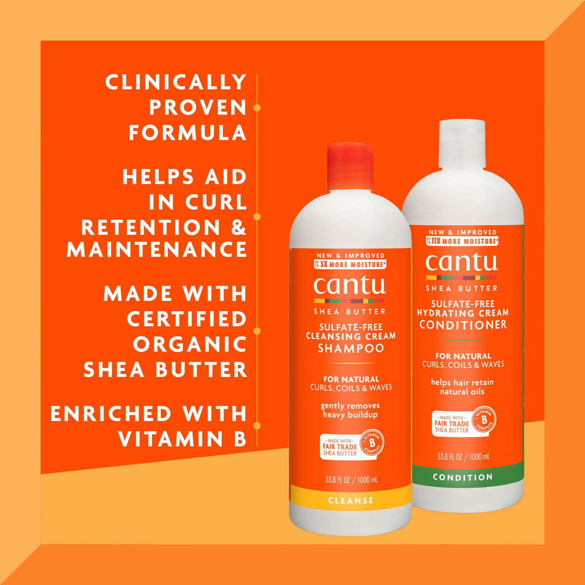 Cantu conditioner pouring texture displaying creamy hydration for curls
