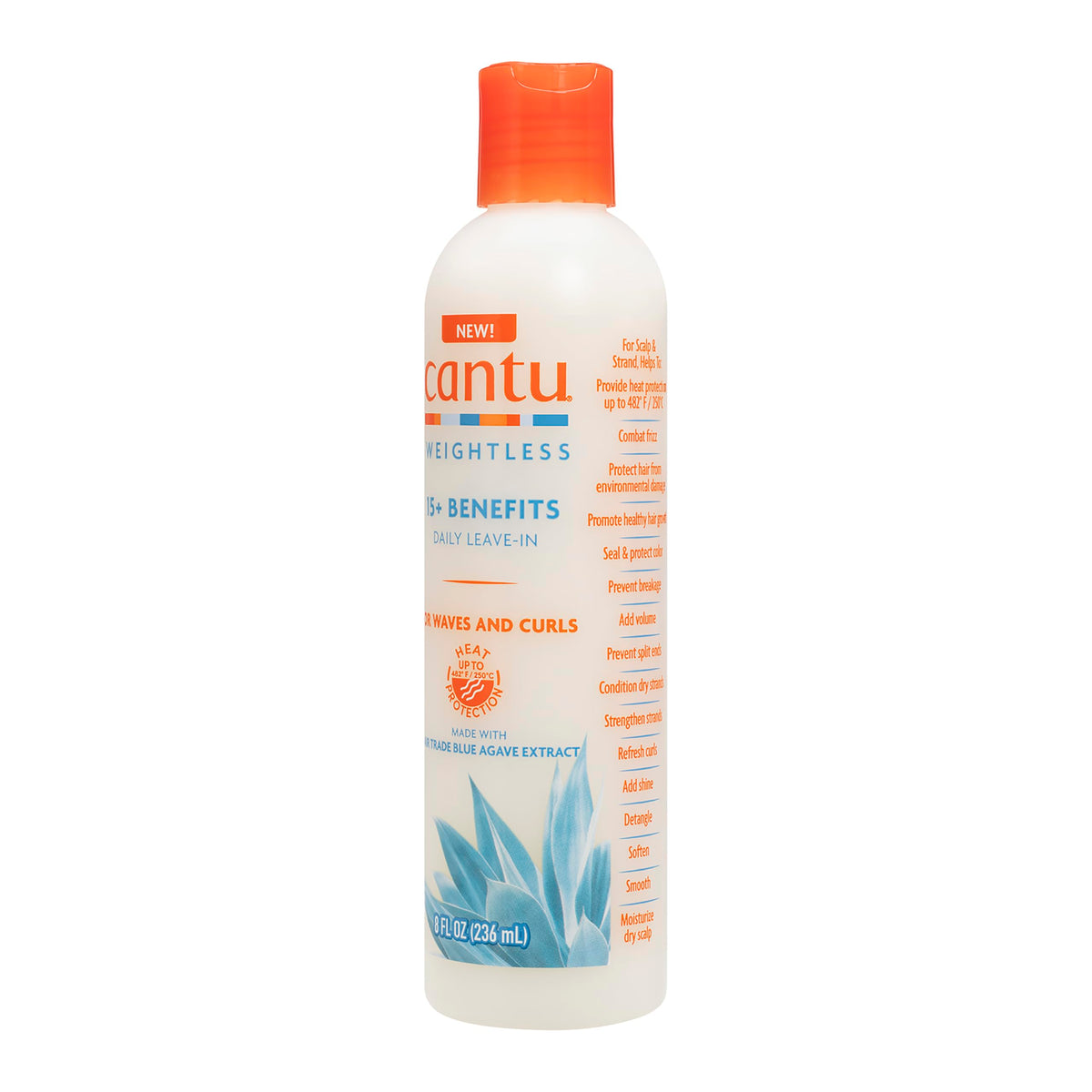 Cantu close-up cream texture on hand, brand smoothing and lightweight moisture
