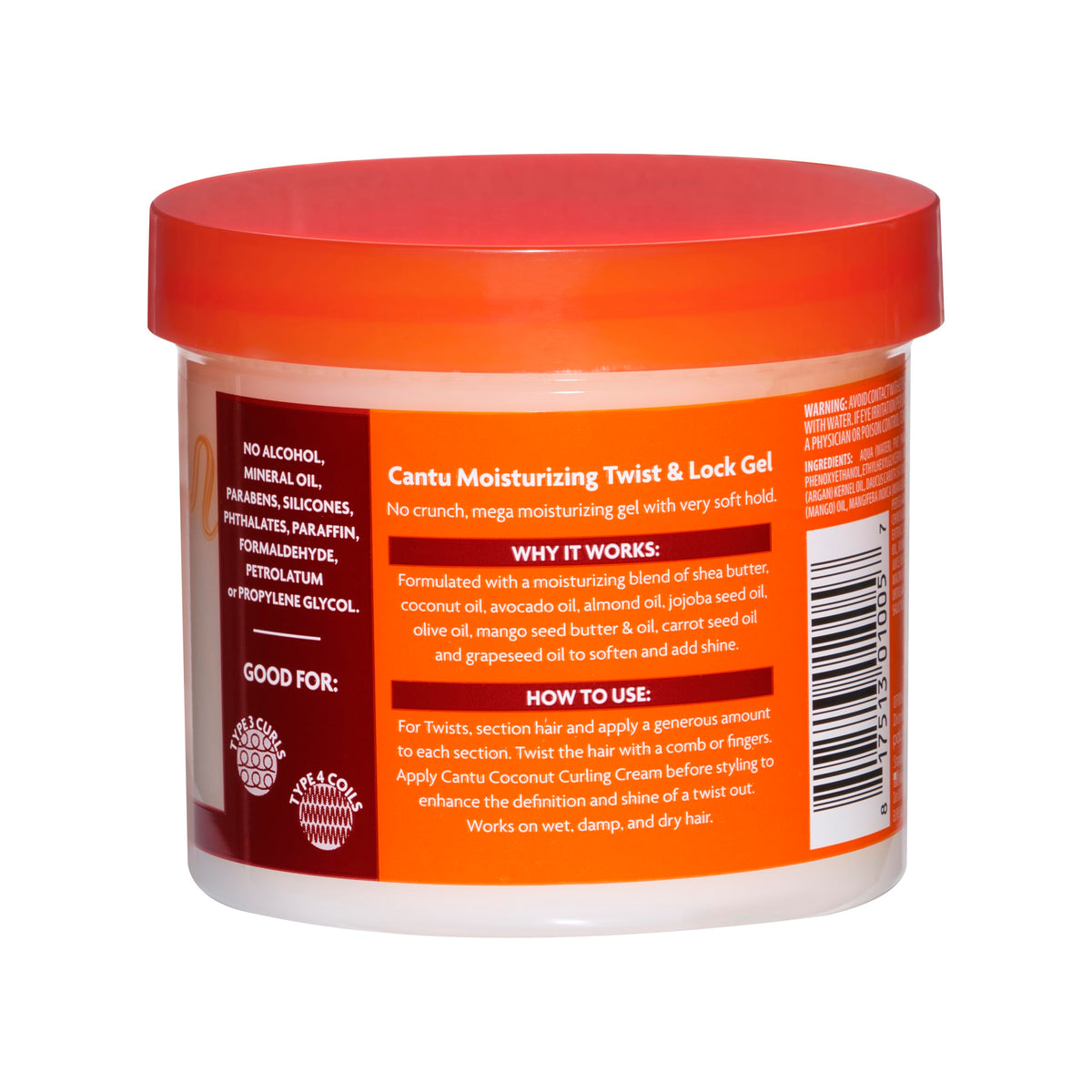 Cantu creamy gel texture close-up highlighting moisturizing shea-rich consistency