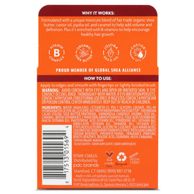 Cantu open jar showing gel texture and sheen for styling control
