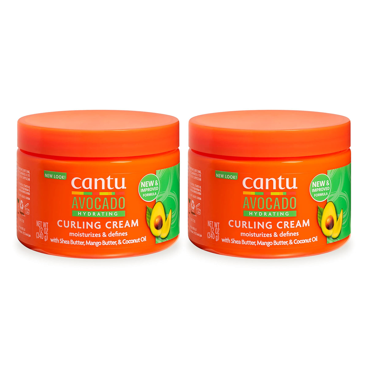 Cantu jar front view showing label and product clarity for quick identification