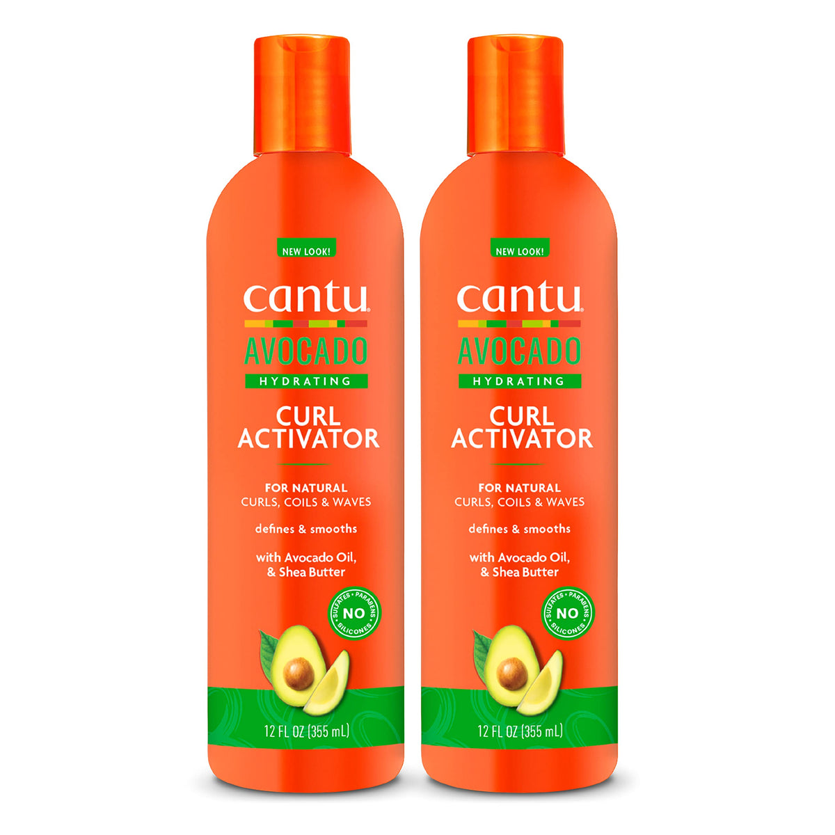 Cantu front packaging showing two 12 oz tubs and clear branding benefit