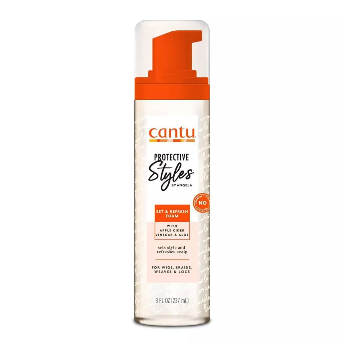 Cantu front packaging showing Set & Refresh Foam and benefits