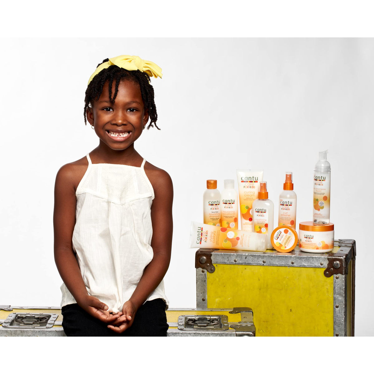 Cantu key ingredients shea butter coconut oil honey visually shown for nourishment