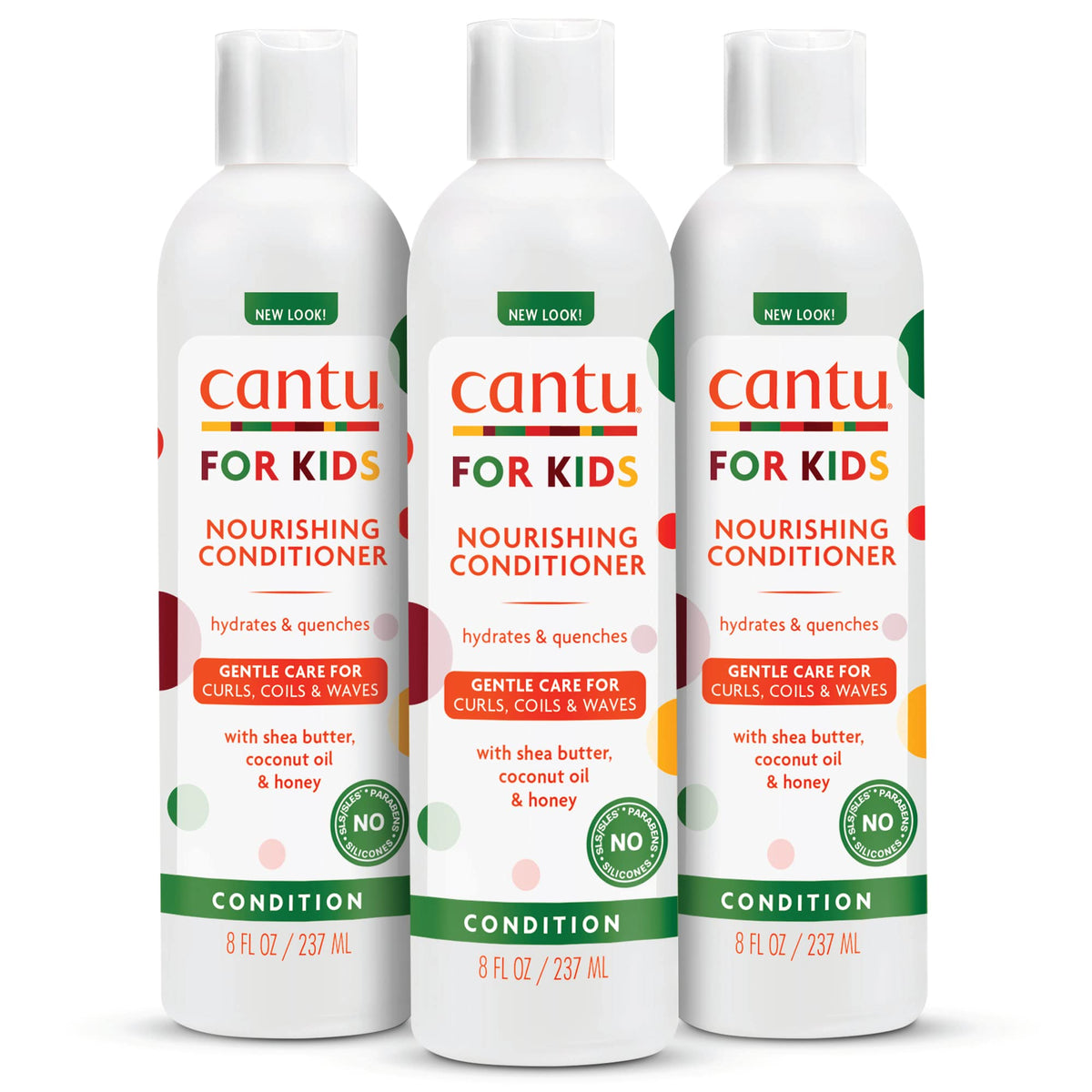 Cantu front packaging showing product benefits and kid-friendly design
