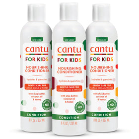Cantu front packaging showing product benefits and kid-friendly design