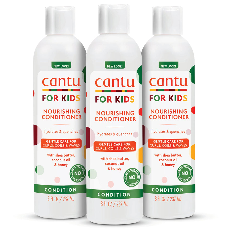 Cantu front packaging showing product benefits and kid-friendly design