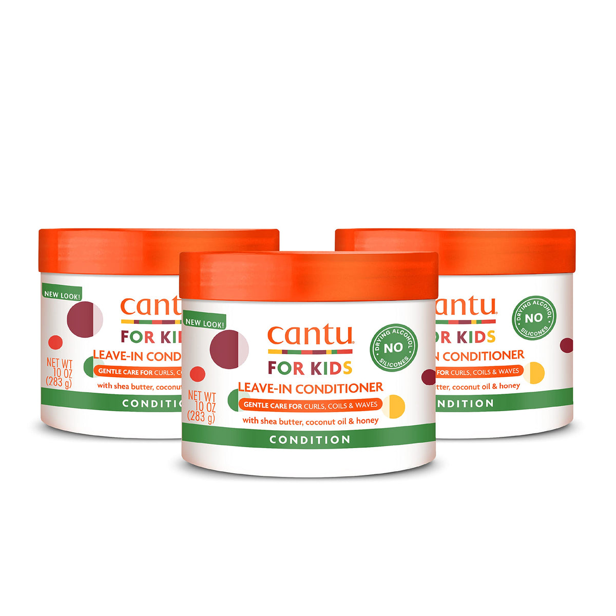 Cantu front packaging showing 10 oz bottle and kid-friendly design for easy use