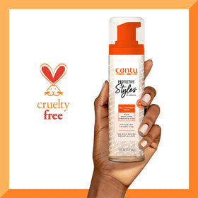 Cantu ingredient label highlighting apple cider vinegar and aloe soothing