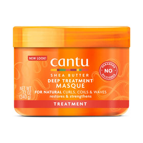 Cantu masque front packaging showing jar and product name for clear identification and trust