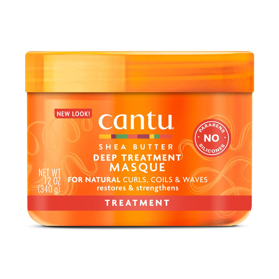 Cantu masque front packaging showing jar and product name for clear identification and trust