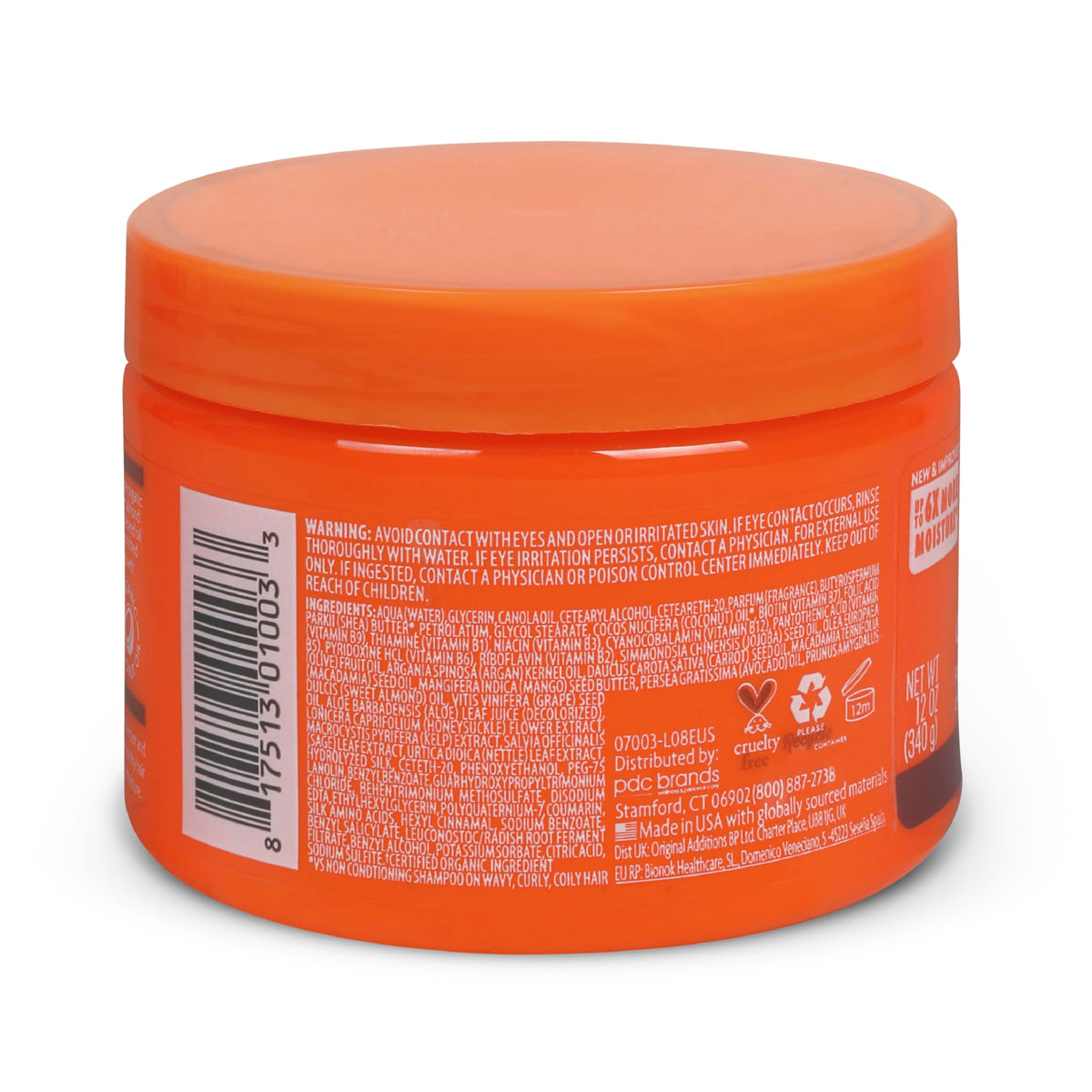 Cantu open tub close-up texture highlighting creamy weightless moisture
