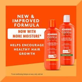 Cantu shampoo pump dispensing cream for gentle cleansing
